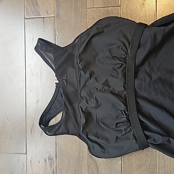 Holipick Women's Tankini Swimsuit Top, Top Only, Black with Mesh, NWT - Picture 8 of 11